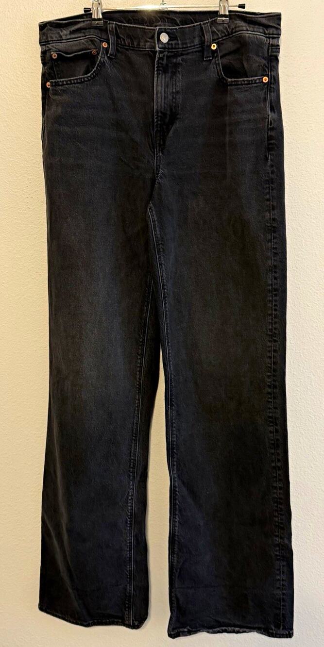 American Eagle Outfitters Women's Black Stovepipe Stretch Jeans 14 Tall